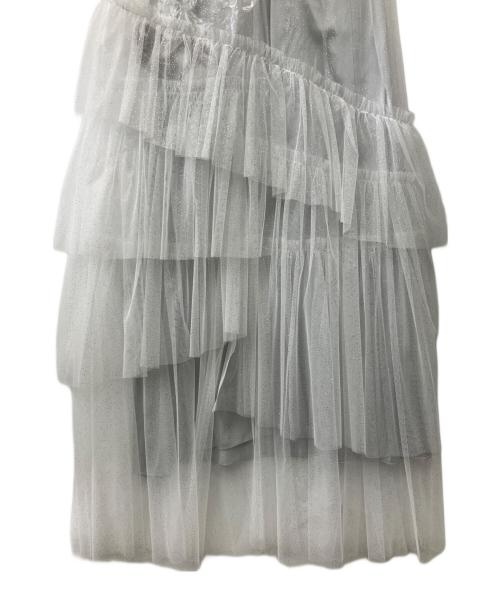 FRAY ID（フレイ アイディー）FRAY ID (フレイ アイディー) チュールレイヤーティアードドレス ホワイトの古着・服飾アイテム
