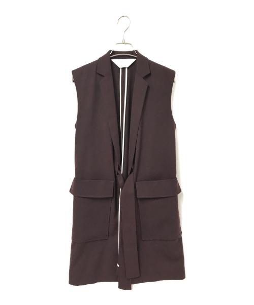 STUDIOUS（ステュディオス）STUDIOUS (ステュディオス) アウトポケットベルト付ベストセットアップ ブラウン サイズ:ジャケット:0/ボトムス:1の古着・服飾アイテム