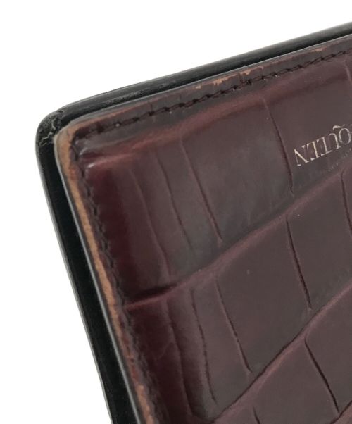ALEXANDER McQUEEN（アレキサンダーマックイーン）ALEXANDER McQUEEN (アレキサンダーマックイーン) スカルトップクロコダイルウォレット ボルドーの古着・服飾アイテム