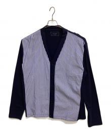 SOPHNET.（ソフネット）の古着「FRONT PANELED CARDIGAN」｜ネイビー