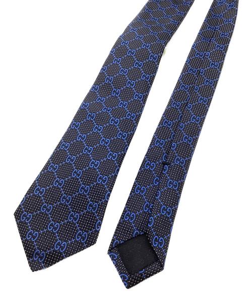 GUCCI（グッチ）GUCCI (グッチ) GG柄ネクタイ ブルー サイズ:148×7の古着・服飾アイテム