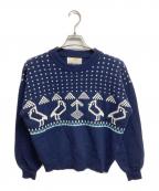 STEVEN ALAN×LE MONT ST MICHELスティーブンアラン×ル・モンサンミッシェル）の古着「MOTHER PULLOVER KNIT」｜ネイビー