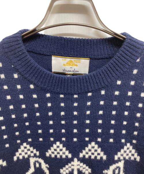 STEVEN ALAN（スティーブンアラン）STEVEN ALAN (スティーブンアラン) LE MONT ST MICHEL (ル・モンサンミッシェル) MOTHER PULLOVER KNIT ネイビー サイズ:Sの古着・服飾アイテム