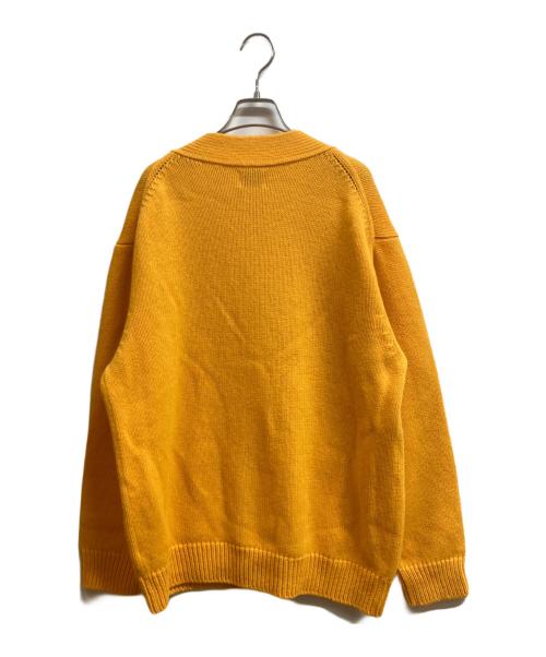 Yonetomi（ヨネトミ）Yonetomi (ヨネトミ) ソフトラムウールニットカーディガン オレンジ サイズ:3の古着・服飾アイテム