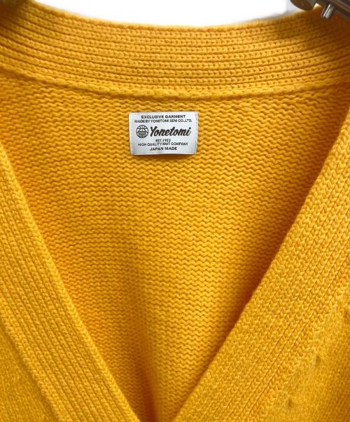 Yonetomi（ヨネトミ）Yonetomi (ヨネトミ) ソフトラムウールニットカーディガン オレンジ サイズ:3の古着・服飾アイテム