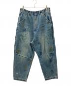 Liberaidersリベレイダース）の古着「DENIM PAINTER SARROUEL PANTS」｜ライトブルー