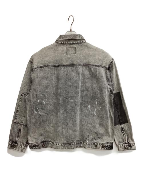 Liberaiders（リベレイダース）Liberaiders (リベレイダース) BLEACHED DENIM JACKET グレー サイズ:XLの古着・服飾アイテム