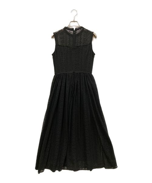 anuans（アニュアンス）anuans (アニュアンス) デコルテシアーレースワンピース ブラック サイズ:SIZE Sの古着・服飾アイテム