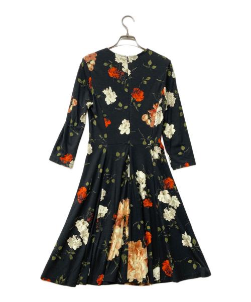 ERDEM（アーデム）ERDEM (アーデム) フローラル フレアミニドレス ブラック サイズ:8の古着・服飾アイテム