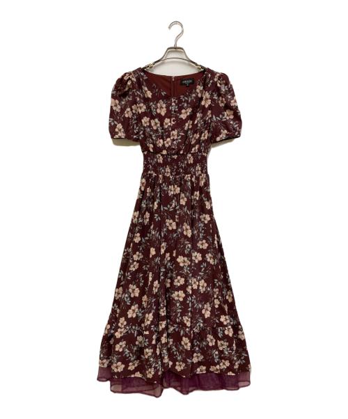 emiria EMIRIAWIZ（エミリアウィズ）emiria EMIRIAWIZ (エミリアウィズ) フラワープリントワンピース ボルドー サイズ:Sの古着・服飾アイテム