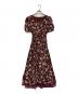 emiria EMIRIAWIZ（エミリアウィズ）の古着「フラワープリントワンピース」｜ボルドー