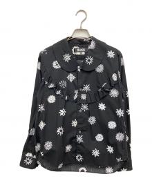 BLACK COMME des GARCONS（ブラックコムデギャルソン）の古着「グラフィック ラッフルシャツ」｜ブラック