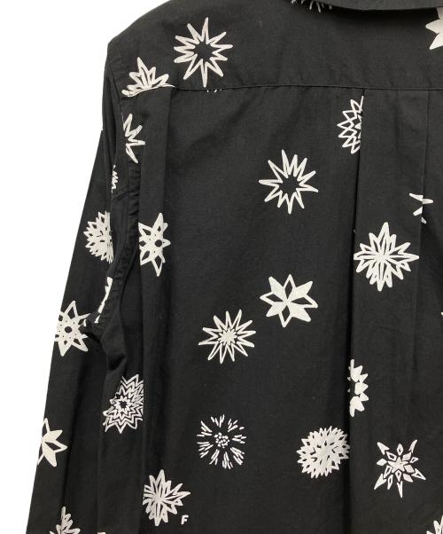 BLACK COMME des GARCONS（ブラックコムデギャルソン）BLACK COMME des GARCONS (ブラックコムデギャルソン) グラフィック ラッフルシャツ ブラック サイズ:XSの古着・服飾アイテム