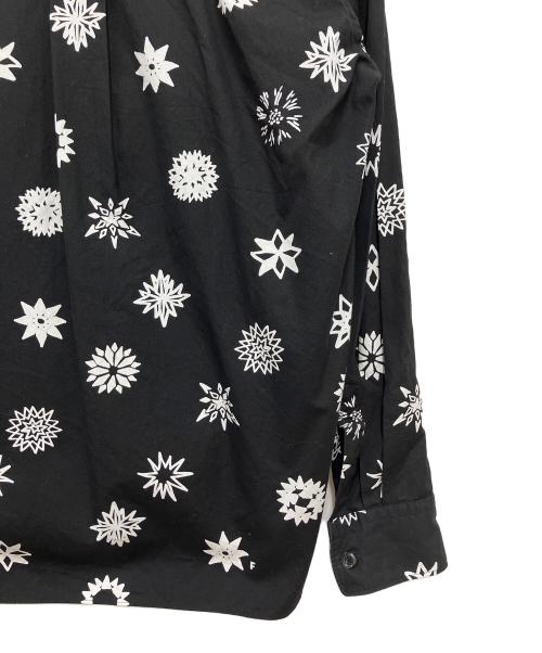 BLACK COMME des GARCONS（ブラックコムデギャルソン）BLACK COMME des GARCONS (ブラックコムデギャルソン) グラフィック ラッフルシャツ ブラック サイズ:XSの古着・服飾アイテム