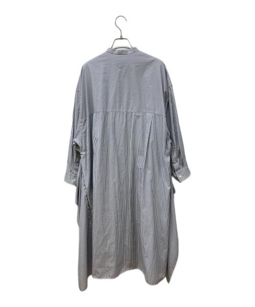 HAVEL studio（ハーヴェル スタジオ）HAVEL studio (ハーヴェル スタジオ) THOMAS MASON (トーマスメイソン) スクエアヘムシャツワンピース グレー×ホワイト サイズ:Freeの古着・服飾アイテム