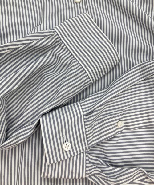 HAVEL studio（ハーヴェル スタジオ）HAVEL studio (ハーヴェル スタジオ) THOMAS MASON (トーマスメイソン) スクエアヘムシャツワンピース グレー×ホワイト サイズ:Freeの古着・服飾アイテム