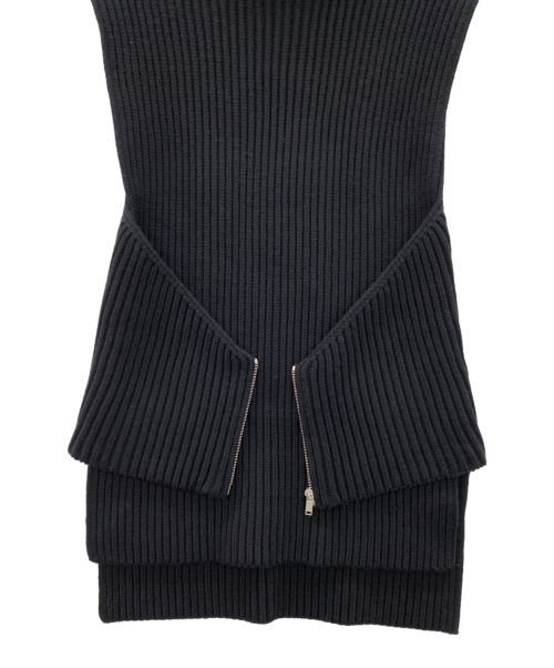 JIL SANDER（ジルサンダー）JIL SANDER (ジルサンダー) タートルネックニットベスト ブラック サイズ:36の古着・服飾アイテム