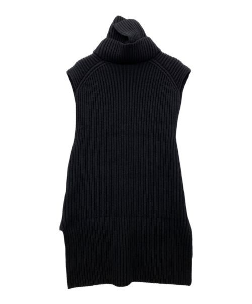 JIL SANDER（ジルサンダー）JIL SANDER (ジルサンダー) タートルネックニットベスト ブラック サイズ:36の古着・服飾アイテム