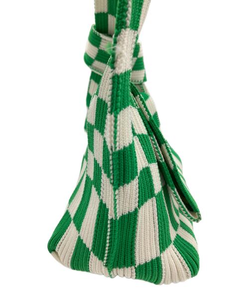 LASTFRAME（ラストフレーム）LASTFRAME (ラストフレーム) ICHIMATSU OBI BAG グリーン×ホワイトの古着・服飾アイテム