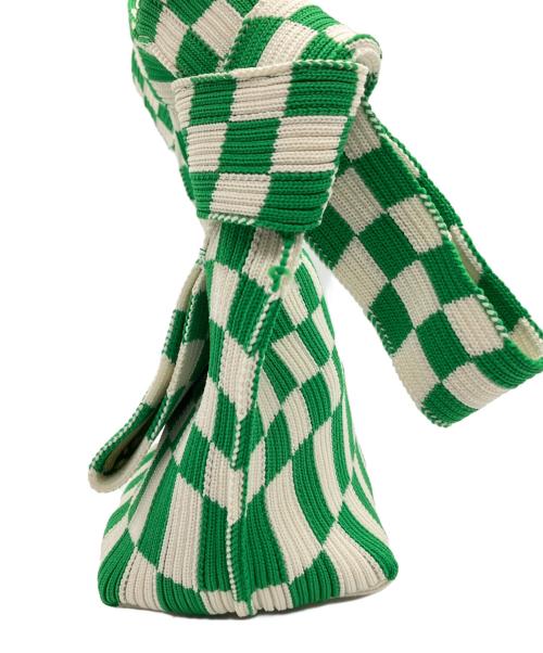 LASTFRAME（ラストフレーム）LASTFRAME (ラストフレーム) ICHIMATSU OBI BAG グリーン×ホワイトの古着・服飾アイテム