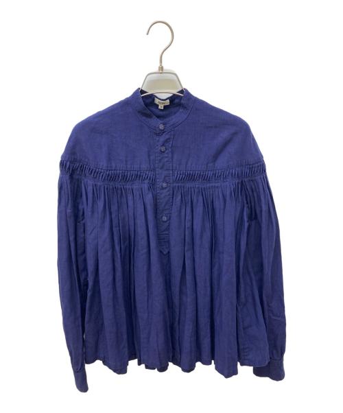 SCYE（サイ）SCYE (サイ) 高密度長袖タックシャツ ネイビー サイズ:38の古着・服飾アイテム
