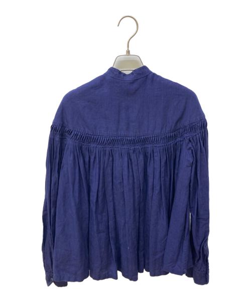 SCYE（サイ）SCYE (サイ) 高密度長袖タックシャツ ネイビー サイズ:38の古着・服飾アイテム