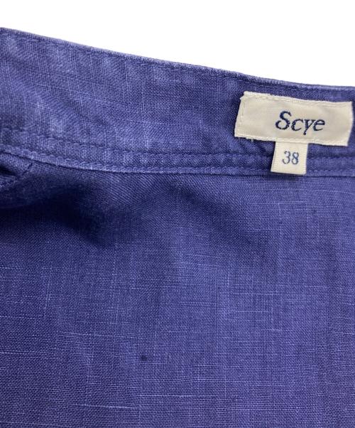 SCYE（サイ）SCYE (サイ) 高密度長袖タックシャツ ネイビー サイズ:38の古着・服飾アイテム