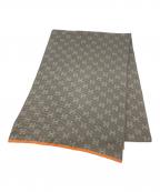 HERMESエルメス）の古着「Hロゴシルクマフラー」｜ブラウン