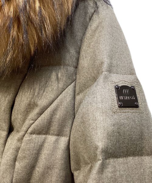 HETREGO（エトレゴ）HETREGO (エトレゴ) ダウンコート グレージュ サイズ:38の古着・服飾アイテム