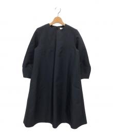 BALLSEY（ボールジィ）の古着「ハイカウントダブルクロス Aラインワンピース」｜ネイビー