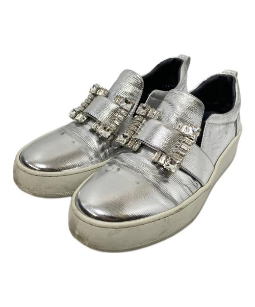 sergio rossi（セルジオロッシ）sergio rossi (セルジオロッシ) スリッポン シルバー サイズ:37の古着・服飾アイテム