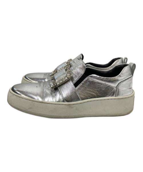 sergio rossi（セルジオロッシ）sergio rossi (セルジオロッシ) スリッポン シルバー サイズ:37の古着・服飾アイテム