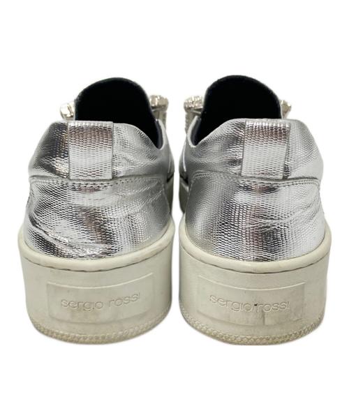 sergio rossi（セルジオロッシ）sergio rossi (セルジオロッシ) スリッポン シルバー サイズ:37の古着・服飾アイテム