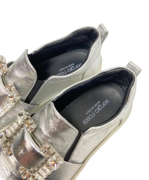 sergio rossi（セルジオロッシ）sergio rossi (セルジオロッシ) スリッポン シルバー サイズ:37の古着・服飾アイテム