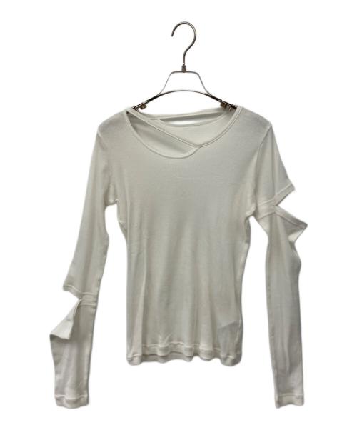 LIMI feu（リミフゥ）LIMI feu (リミフゥ) C RIB STITCH ARM SLIT T ホワイト サイズ:2の古着・服飾アイテム