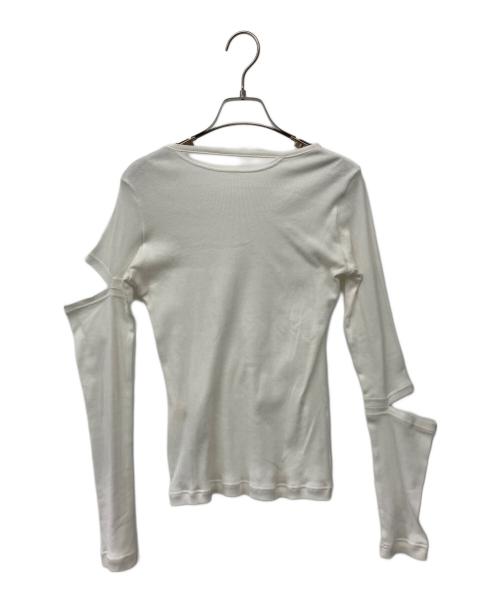 LIMI feu（リミフゥ）LIMI feu (リミフゥ) C RIB STITCH ARM SLIT T ホワイト サイズ:2の古着・服飾アイテム
