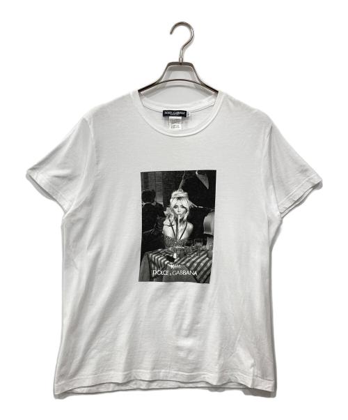 DOLCE & GABBANA（ドルチェ＆ガッバーナ）DOLCE & GABBANA (ドルチェ＆ガッバーナ) Kim Kardashian Tee / キム カーダシアン Tee ホワイト サイズ:Lの古着・服飾アイテム