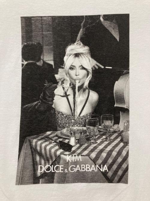 DOLCE & GABBANA（ドルチェ＆ガッバーナ）DOLCE & GABBANA (ドルチェ＆ガッバーナ) Kim Kardashian Tee / キム カーダシアン Tee ホワイト サイズ:Lの古着・服飾アイテム