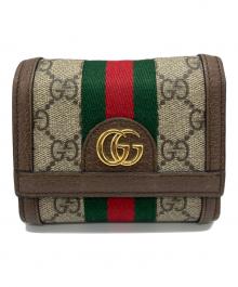 GUCCI（グッチ）の古着「GGスプリーム 3つ折り財布」｜ベージュ