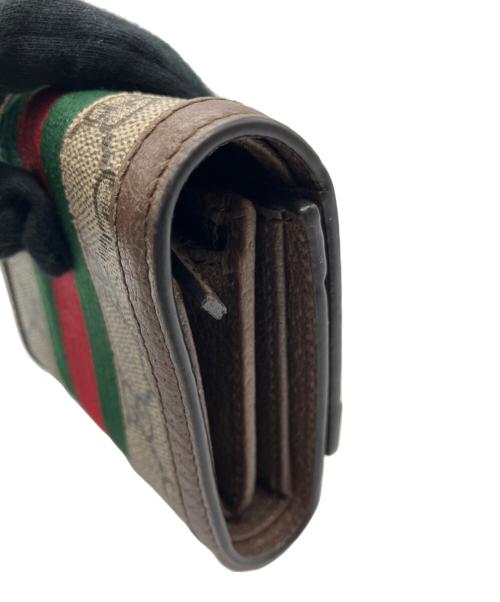 GUCCI（グッチ）GUCCI (グッチ) GGスプリーム 3つ折り財布 ベージュの古着・服飾アイテム