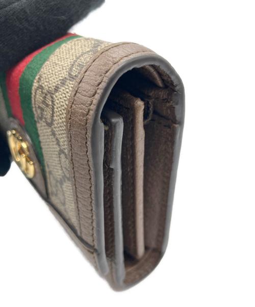 GUCCI（グッチ）GUCCI (グッチ) GGスプリーム 3つ折り財布 ベージュの古着・服飾アイテム