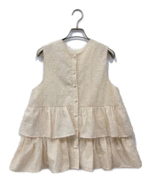 fiolily（フィオリリー）fiolily (フィオリリー) スパークリングペプラムスリーブレストップス アイボリー サイズ:Freeの古着・服飾アイテム