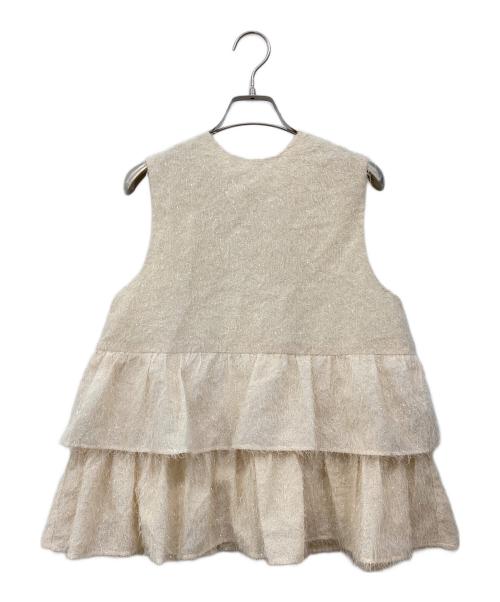 fiolily（フィオリリー）fiolily (フィオリリー) スパークリングペプラムスリーブレストップス アイボリー サイズ:Freeの古着・服飾アイテム