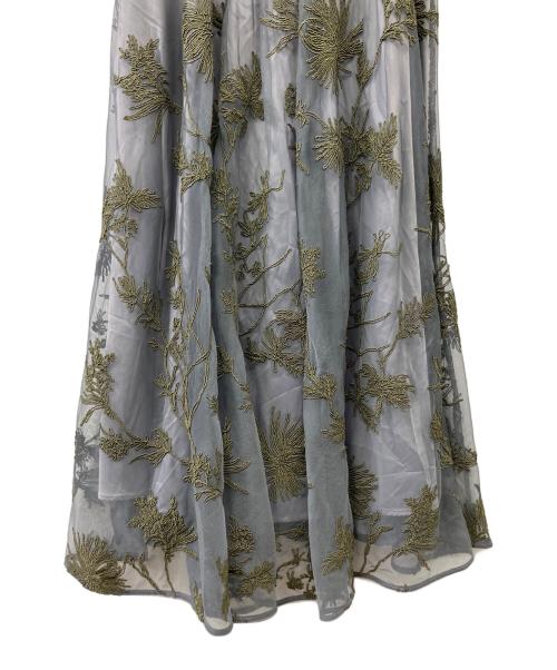 FRAY ID（フレイ アイディー）FRAY ID (フレイ アイディー) コードエンブロイダリードレス グレーの古着・服飾アイテム