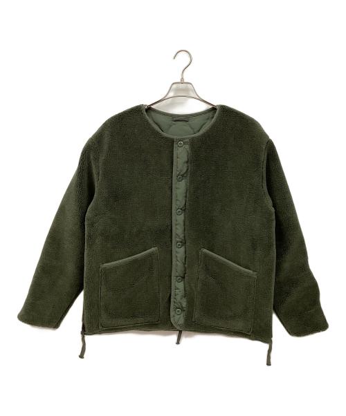 TAION（タイオン）TAION (タイオン) ミリタリーリバーシブルクルーネックダウンジャケット グリーン サイズ:Lの古着・服飾アイテム
