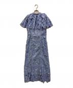 FRAY IDフレイ アイディー）の古着「ケープカラーレースワンピース」｜ブルー