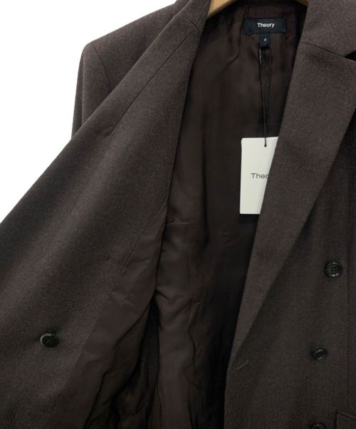 theory（セオリー）theory (セオリー) Sleek Flannel Boxy DB JKT ブラウンの古着・服飾アイテム