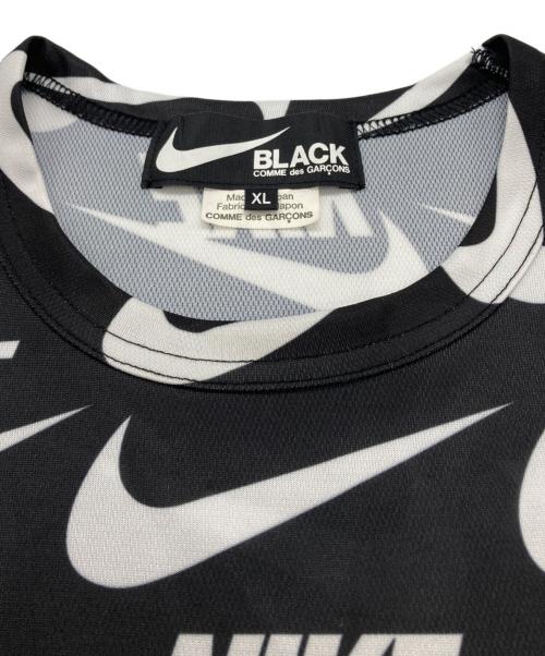 BLACK COMME des GARCONS（ブラックコムデギャルソン）BLACK COMME des GARCONS (ブラックコムデギャルソン) NIKE (ナイキ) Tシャツ ブラック×ホワイト サイズ:XLの古着・服飾アイテム