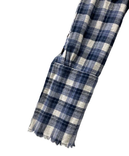 GREG LAUREN（グレッグローレン）GREG LAUREN (グレッグローレン) KIMONO SHIRT ブルー×レッド サイズ:1の古着・服飾アイテム