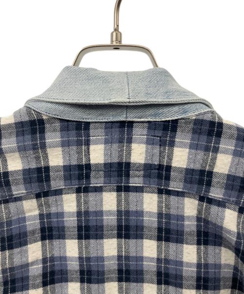 GREG LAUREN（グレッグローレン）GREG LAUREN (グレッグローレン) KIMONO SHIRT ブルー×レッド サイズ:1の古着・服飾アイテム